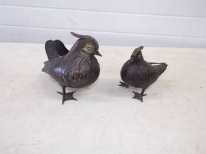 Solid Brass Birds very heavy made in Japan