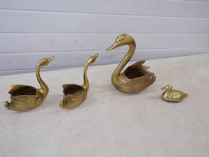 Brass Swans and Duck