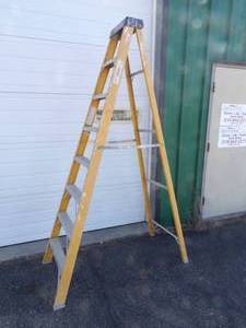 8 Werner Non-Conductive Fiberglass Step Ladder