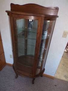 Vintage Rounded Glass display cabinet