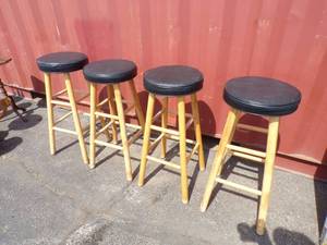 4 Wood Stools