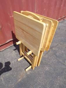 3 Wood TV Trays