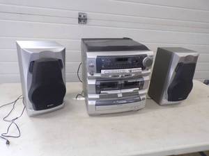 Curtis Stereo System with Record, CD, Tape Player with Speakers