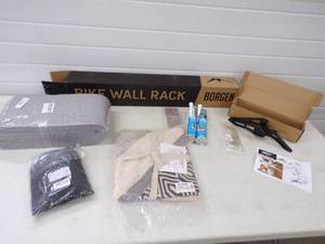 Wall Mount Bike Rack and Assorted Lot