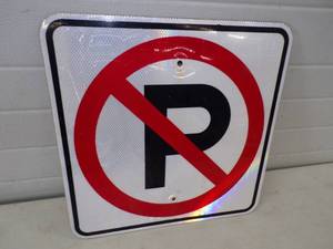 Reflective No Parking Sign