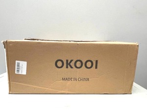 lot 110 image: OKOOI Set of Two Natural Harp Pleated Lamp Shade with Black Wavy Base with Gold Accent