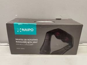 lot 124 image: Electric Shiatsu 3D Deep Tissue Kneading Massager for Neck, Shoulder & Back with Soothing Heat