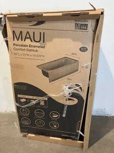 lot 64 image: Bootz Industries Maui 60 in. x 30 in. Deep Soaking Bathtub with Right Drain in White
