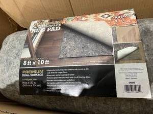 lot 78 image: Hohawk Home 8 x 10 ft. Non Slip Rubber and Felt 14 in. Rug Pad Gripper