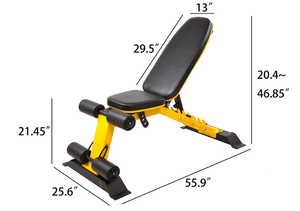 lot 53 image: HulkFit Heavy Duty Adjustable and Foldable Utility Weight Bench