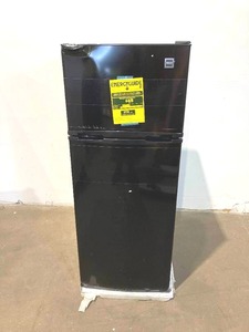 lot 97 image: RCA 7.5 cu ft. Black Apartment Size 2-Door Fridge and Freezer