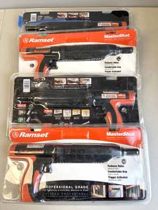 lot 77 image: Lot of Four Ramset MasterShot 0.22 Caliber Powder Actuated Tools