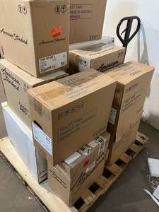 lot 154 image: Wholesale Pallet of Toilet Bowls and Tanks