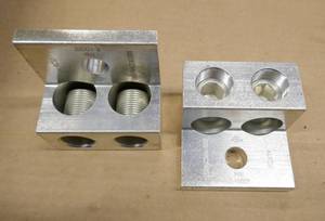 Two TA-1000 AL9CU Lug Terminal 1000-350 mcm KCMIL 350
