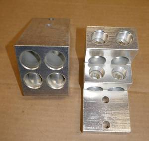 Two 600T-4 600KCMIL-2 AL9CU terminal lugs
