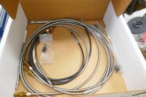 Box of proximity sensors, cables, USB control button