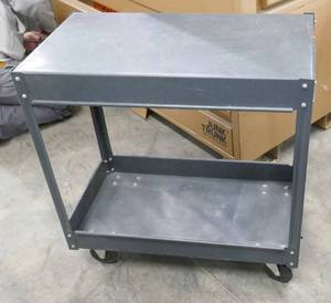 Flat top metal rolling cart