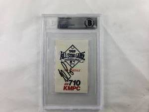 lot 4 image: 1989 All Star Game Pocket Schedule Autographed by Nolan Ryan for His Last Ever All Star Game