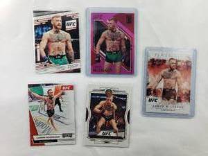 lot 6 image: Lot of 5 Conor McGregor UFC Cards