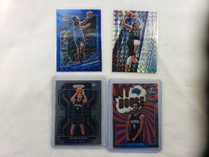lot 19 image: Lot of 4 Karl-Anthony Towns Elevate #15, Jalen Suggs Rookie #314, Cole Anthony Panini Optic 146, Jalen Suggs Rookie My House #20