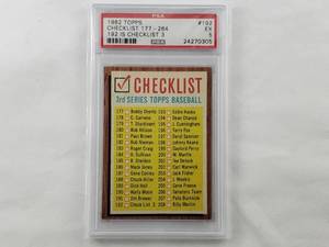 lot 51 image: 1962 Topps Checklist 177-264 PSA EX 5