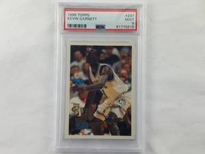 lot 56 image: Kevin Garnett Rookie 1995 Topps Draft Pick #237 PSA Mint 9