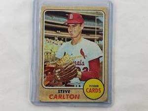 lot 106 image: Steve Carlton 1968 Topps No. 408