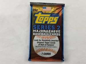 lot 109 image: Lot of 2 2002 Topps Series 2 Major League Baseball Cards Unopened Pack
