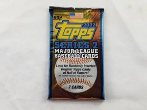 lot 111 image: Lot of 2 2002 Topps Series 2 Major League Baseball Cards Unopened Pack