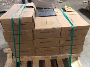 Imperial Texture VCT 12 in. x 12 in. Classic Black Standard Excelon Commercial Vinyl Tile (45 sq. ft.  case) by Armstrong Flooring (20 Boxes)  Customer Returns See Pictures