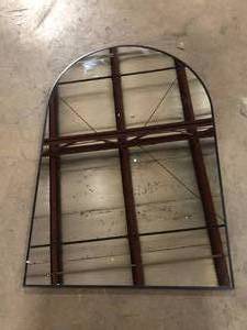 24 in. W x 36 in. H Arched Black Aluminum Alloy Framed Wall Mirror by XRAMFY  Customer Returns See Pictures