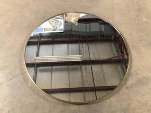 Medium Round Gold Contemporary Mirror (25.6 in. H x 25.6 in. W) by Kate and Laurel   Customer Returns See Pictures
