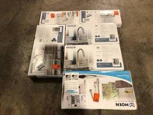 Lot of Mixed Sink Faucets by Moen  Customer Returns See Pictures