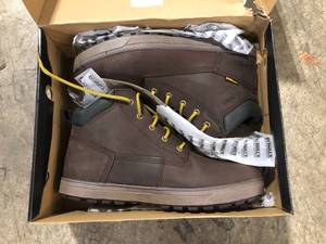 Mens Helix PTWP Waterproof 6 in. Work Boots - Soft Toe - Brown Crazy Horse Size 13(W) by DEWALT  Customer Returns See Pictures