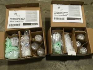lot 10 image: 2 Lots of Chateau 3-Handle 1-Spray Tub and Shower Faucet in Chrome (Valve Included) by MOEN Customer Returns See Pictures