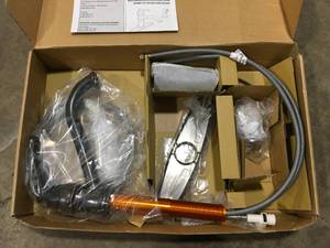 lot 14 image: Belfield Single-Handle Standard Kitchen Faucet with Side Sprayer in Oil Rubbed Bronze by MOEN Cusomer Returns See Pictures