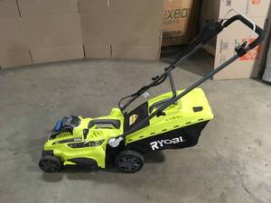 lot 24 image: 16 in. 13 Amp Corded Electric Walk Behind Push Mower by RYOBI Customer Returns See Pictures
