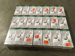 lot 21 image: Lot of Castle Satin Nickel Entrance Door Handleset with Hartford Interior Knob by Defiant customer Returns See Pictures