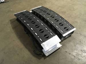 lot 30 image: 12 in. W x 90 in. L 750 lb. Capacity Hybrid S-Curve Centerfold Truck Loading Ramp (Includes 1 Ramp) by CargoSmart Customer Returns See Pictures