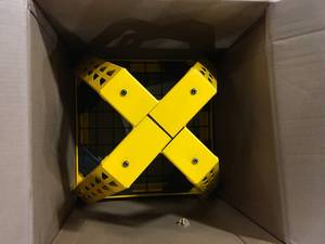 lot 32 image: 32 in. H x 17 in. W x 17 in. D Swivel Shop Stool with Shelf by DEWALT Customer Returns See Pictures