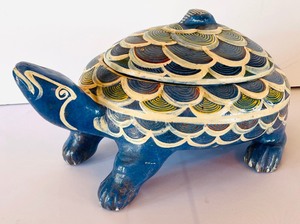 lot 64 image: Vintage Terracotta Turtle Decor