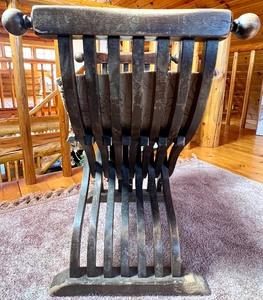 lot 82 image: Vintage Bentwood Folding Scissor Chair