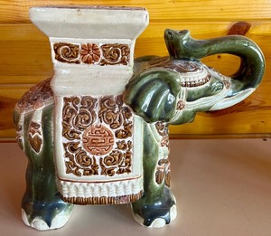 lot 95 image: Pair of Unique Elephant Figures