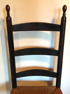 lot 133 image: Vintage Cane Seat Ladder Back Chair