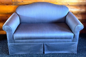 lot 105 image: Lovely Striped Loveseat Number Two