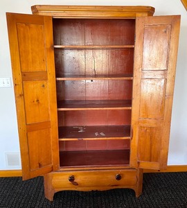 lot 27A image: Vintage Two Door Cabinet with Lower Drawer