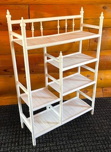 lot 112 image: Vintage White Wooden Shelf