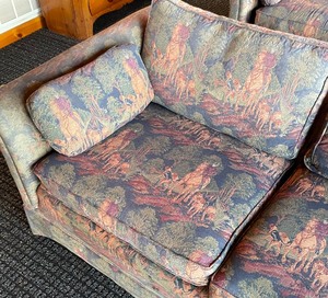 lot 137 image: Vintage Horse Themed Sofa Number 2