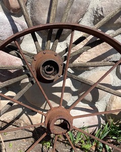 lot 21A image: Antique Wagon Wheels