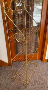 lot 161 image: Metal Three Shelf Storage Rack